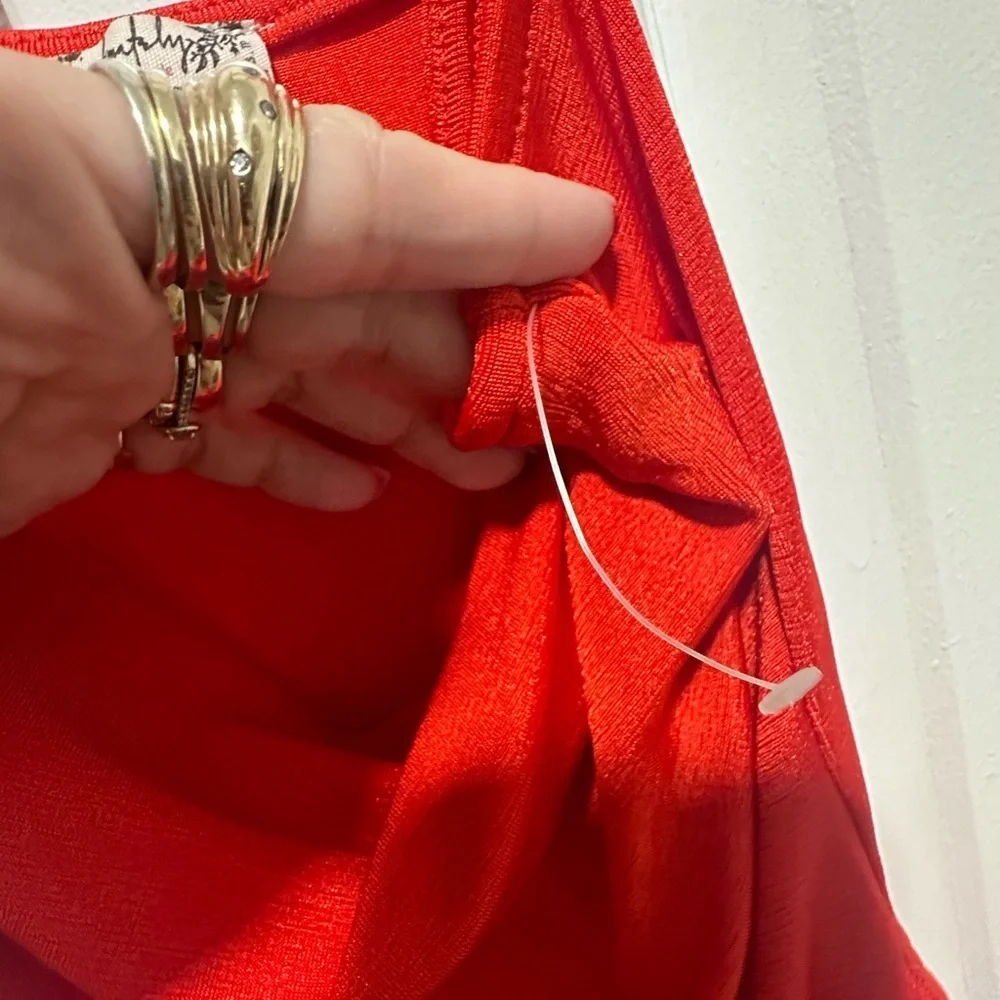 Free People Cowls in The Club Bodysuit Red Women’s Size XS Thong - Picture 6 of 7